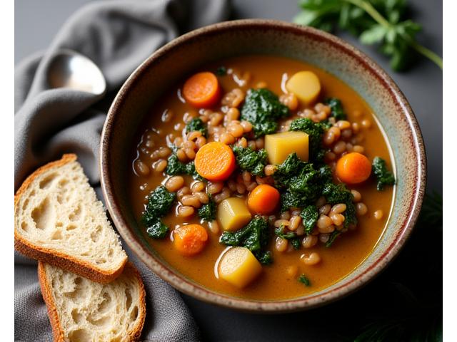 Kremet linse- og grønnsaksgryte