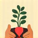 En hånd som planter et frø, symboliserer bærekraftig innkjøp og lokale partnerskap.