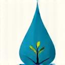 En vanndråpe som symboliserer vannbesparelse i plantebasert produksjon.